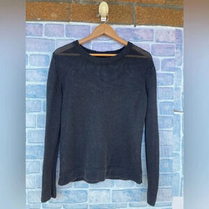 JENNI KAYNE Linen Scoop Neck Sweater Size medium